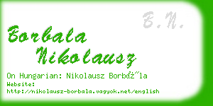 borbala nikolausz business card